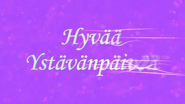 Glad Alla hjärtans dag text i holländska "Hyvaa Ystavanpaivaa" vänder — Stockfoto