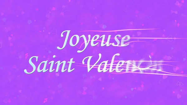 Ευτυχισμένη ημέρα του Αγίου Βαλεντίνου κείμενο στα γαλλικά «Joyeuse Αγίου Valentin» tu — Φωτογραφία Αρχείου