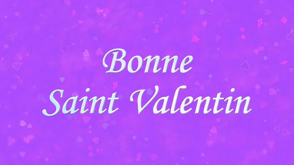 Happy Valentine's Day tekst in het Frans "Bonne Saint Valentin" op p — Stockfoto