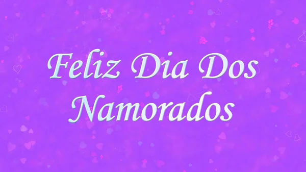 Щасливий день Святого Валентина тексту по-португальськи "Feliz Dia Dos Namorado — стокове фото