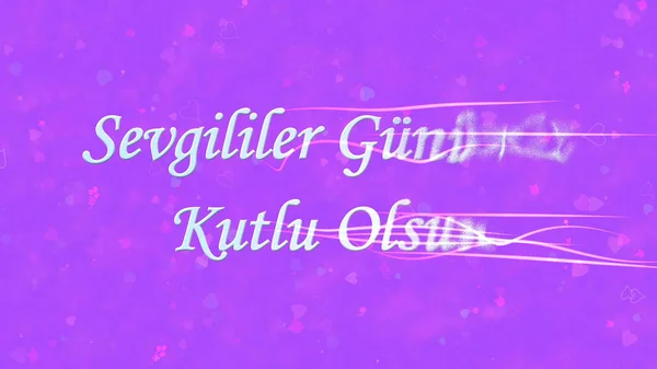 Boldog Valentin-napot szöveg török Sevgililer Gununuz Kutlu" — Stock Fotó
