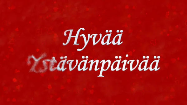 Glad Alla hjärtans dag text i holländska "Hyvaa Ystavanpaivaa" vänder — Stockfoto