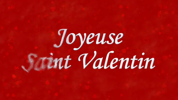 Mutlu Sevgililer günü metin olarak Fransız "Joyeuse Saint Valentin" tu — Stok fotoğraf