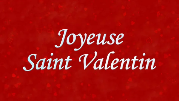 Happy Valentine's Day tekst in de Franse "Joyeuse Saint Valentin" op — Stockfoto