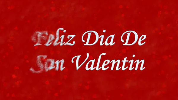 Happy Valentine 's Day text in Spanish "Feliz Dia De San Valentin — стоковое фото