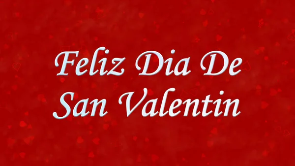 Happy Valentine 's Day text in Spanish "Feliz Dia De San Valentin — стоковое фото