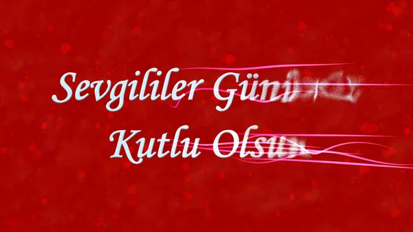 Happy Valentine 's Day text in Turkish "Sevgililer Gununuz Kutlu — стоковое фото