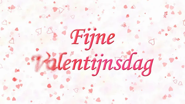 Happy Valentine's Day tekst in Nederlands "Fijne Valentijnsdag" draait — Stockfoto