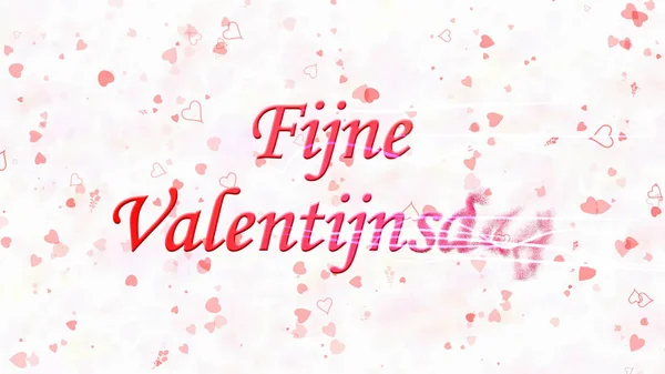 オランダの"Fijne Valentijnsdag"で幸せなバレンタインデーのテキストになります — ストック写真