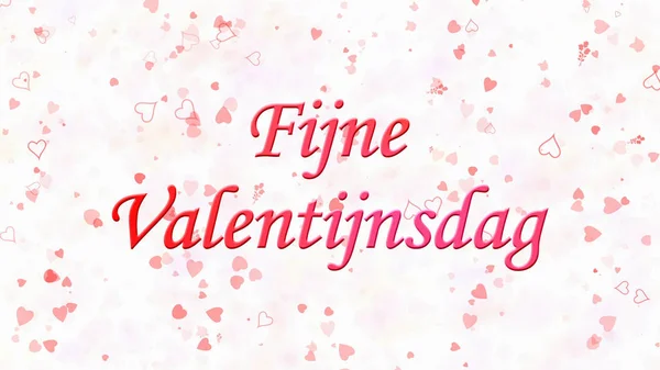 Happy Valentine's Day text in Dutch "Fijne Valentijnsdag" on lig — Stockfoto