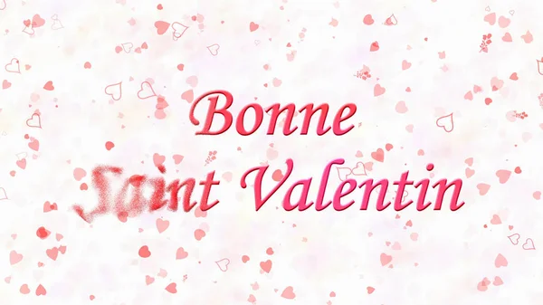 Fröhlicher Valentinstag Text auf französisch "bonne saint valentin" wiederum — Stockfoto
