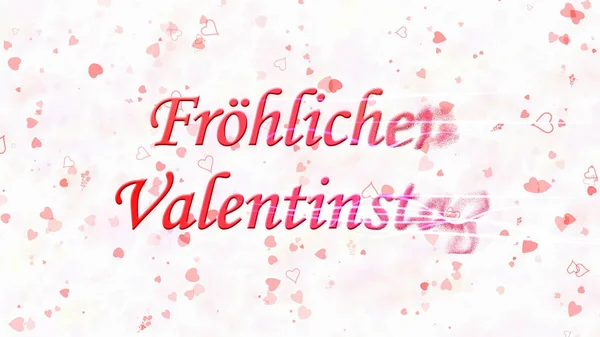 Glad Alla hjärtans dag SMS i tyska "Frohlichen Valentinstag" t — Stockfoto