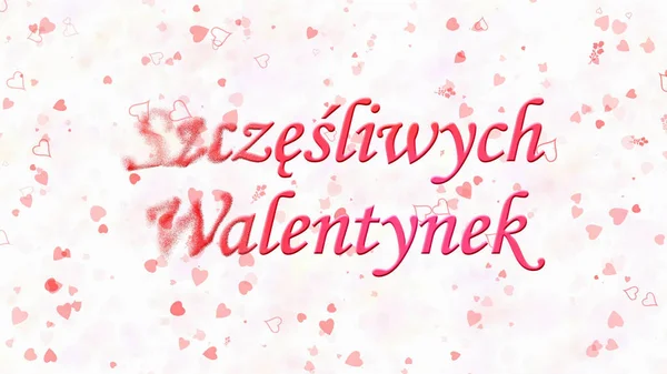 Mutlu Sevgililer günü metin Lehçe "Szczesliwych Walentynek" t — Stok fotoğraf