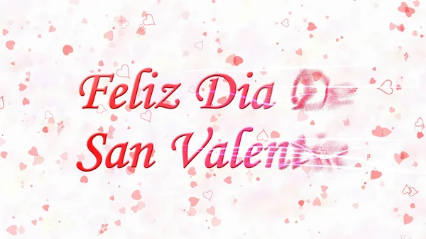 スペイン語「フェリズ Dia De サン ヴァレンティンの幸せなバレンタインデーのテキスト — ストック写真