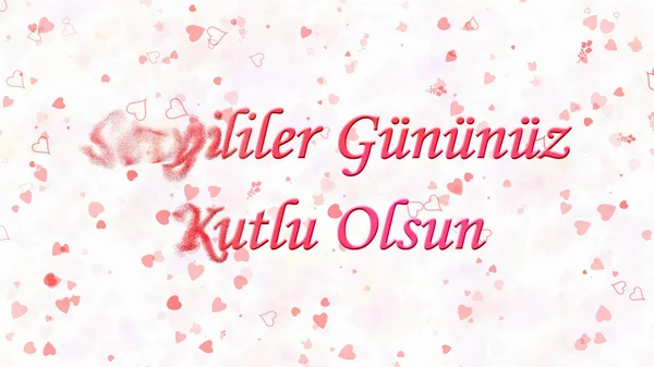 Happy Valentine's Day tekst in Turkse "Sevgililer Gununuz Kutlu — Stockfoto