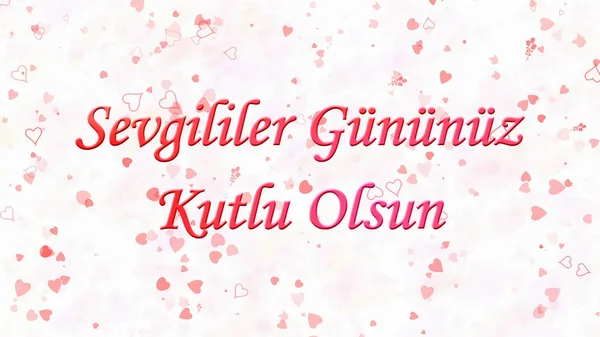 Happy Valentine's Day text in Turkish "Sevgililer Gununuz Kutlu — Stock Photo, Image