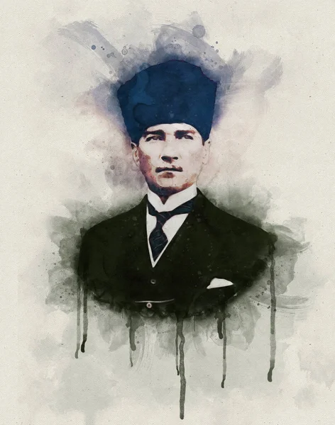 Illustration Mustafa Kemal Ataturk — Stockfoto
