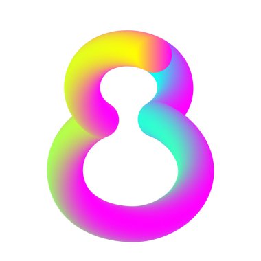 renkli birim numarası 8