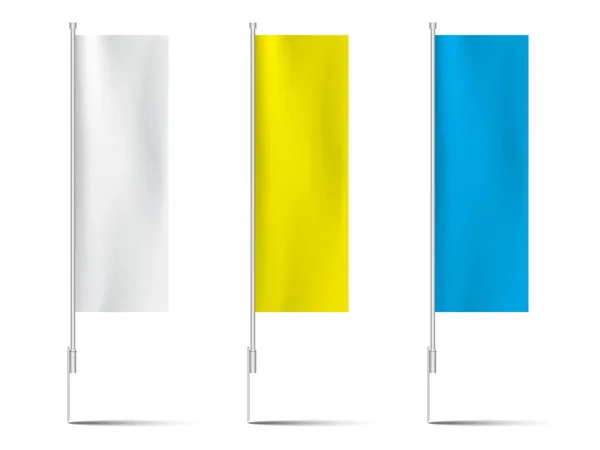Colored vertical banners isolated on white background — Stock Vector