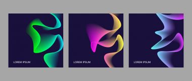 soyut dinamik tasarımı ile şık kart dizisini