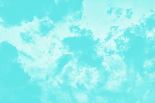 Mint aqua menthe color background, clouds texture pattern — Stock Photo, Image