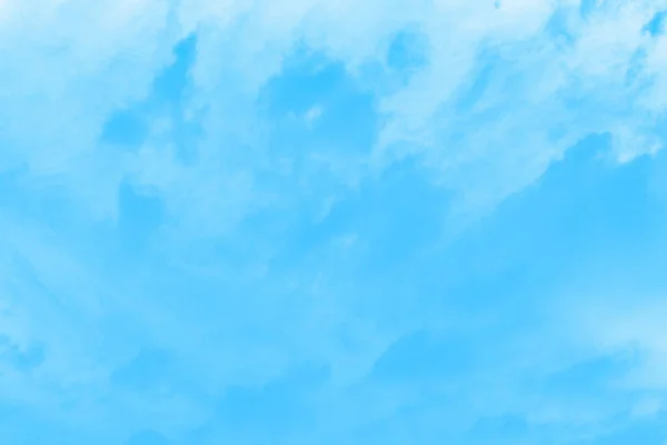 Blue gradient sky background, blurred delicate clouds — 스톡 사진