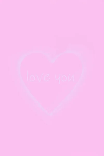 Delikat vitt hjärta på rosa bakgrund, kopiera utrymme — Stockfoto