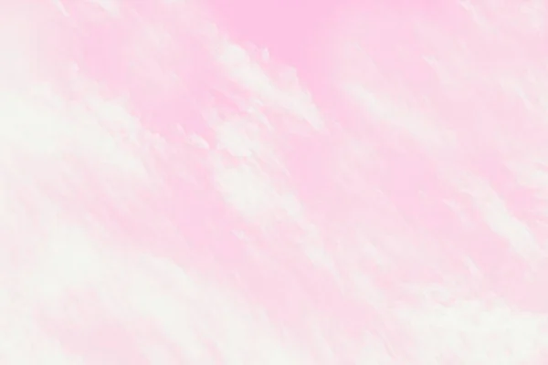 Pink Sky Background Soft Delicate White Clouds Copy Space Romantic — ストック写真