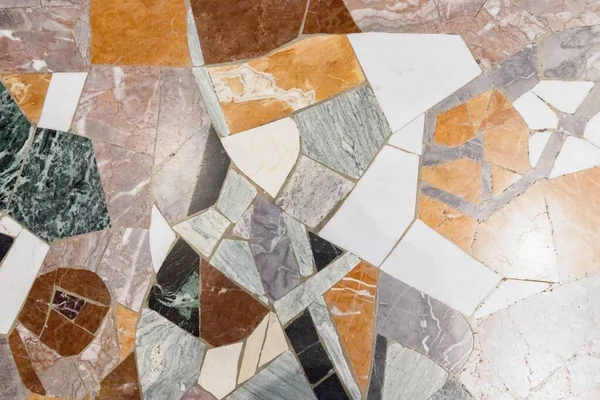 漂亮的彩色大理石几何地板 拿撒勒 以色列 零碎细节 — 图库照片