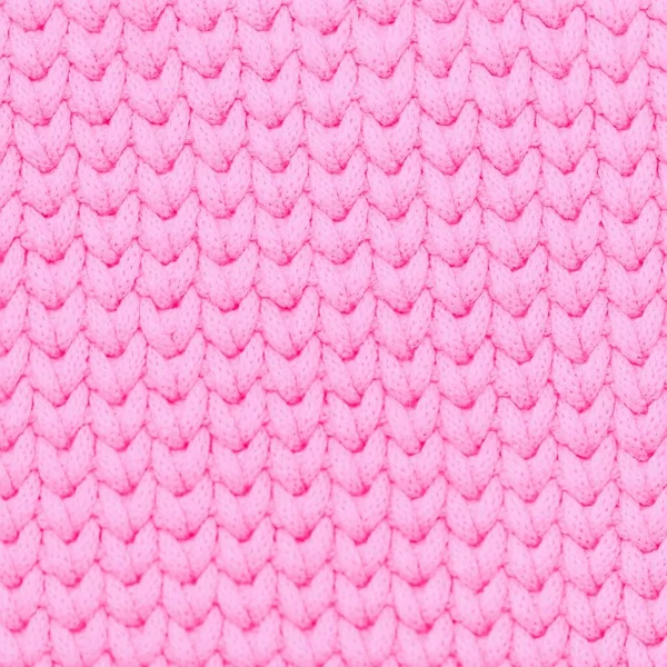 Pink Color Knitted Fabric Soft Texture Background Square Photo — Stock Photo, Image