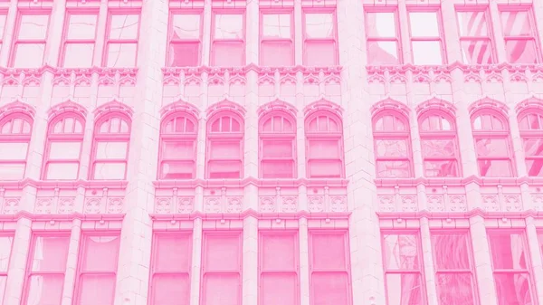 Красивые Окна Фрагмент Детали Филадельфия Пенсильвания Сша Розовый Градиент Тонизирован — стоковое фото