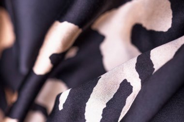 Altın benekli siyah ipek. Güzel kumaş arkaplanı