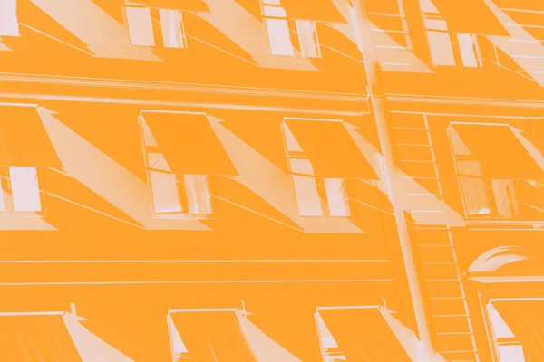 Windows Shutters Pattern Orange Color Toned — Stock Photo, Image