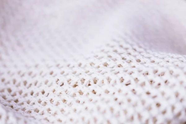 Beyaz Kumaş Tekstil Arka Planı Örgü Arkaplan Dokusu — Stok fotoğraf
