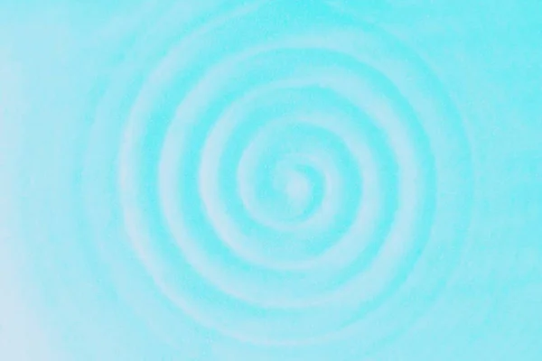 Spiral helix pattern. Ceramic dish, circular vibrations. Aqua color turquoise background
