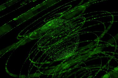 Küre ve yüzük yapılmış parçacıkları ile arka plan