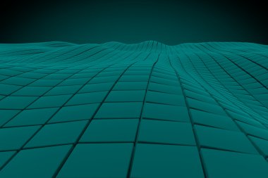 Dalgalı yüzeyi küp, arka plan yaptı