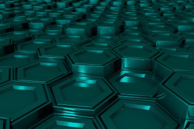 Endüstriyel arka plan altıgen yaptı