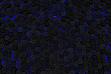 Parlayan altıgenler yapılan endüstriyel arka plan