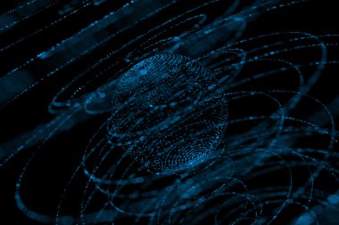 Küre ve yüzük yapılmış parçacıkları ile arka plan