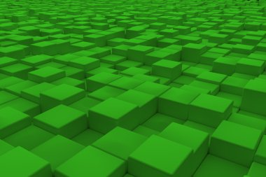 Çapraz yüzey yeşil küp yaptı. Arka plan