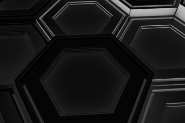 Parlayan altıgenler yapılan endüstriyel arka plan