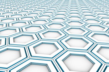 Arka plan beyaz altıgenler ışık mavi parlak tarafı ile yapılmış