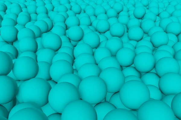 3d pared de renderizado de bolas de mate cian conjunto de fondo — Foto de Stock