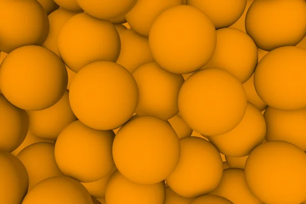 オレンジの仲間のボールのセットの背景の 3 d レンダリング壁 — ストック写真