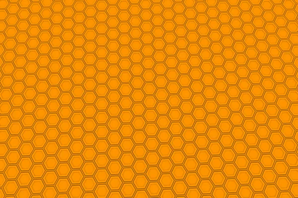 Abstract background made of orange hexagons, wall of hexagons — Stock Photo, Image
