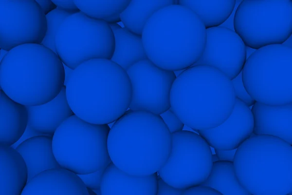 3d pared de renderizado de bolas de mate azul conjunto de fondo — Foto de Stock