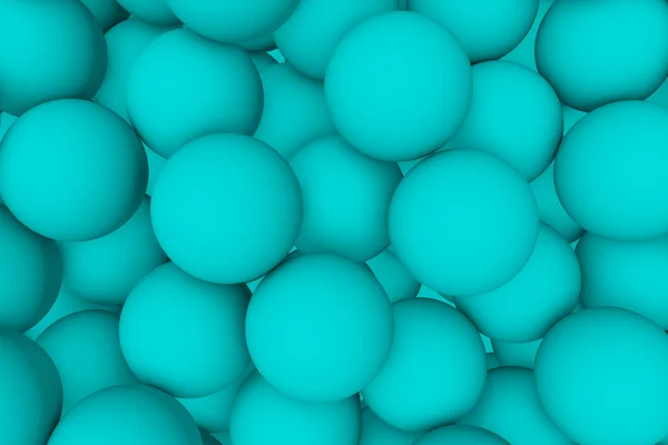3D render muur van cyaan stuurman ballen set achtergrond — Stockfoto