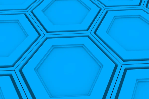 Abstracte achtergrond gemaakt van licht blauw zeshoeken, muur van zeshoek — Stockfoto