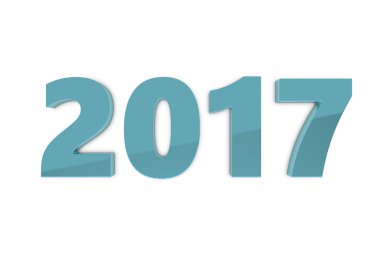 Yeni 2017 yılı rakamları ile gölge yerde yatarken metal